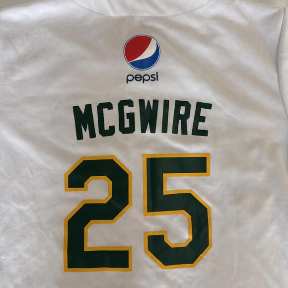 Mark Mcgwire Oakland A's Pepsi Jersey L World Series Battle Of The Bay 25 Nice ! - Picture 7 of 14